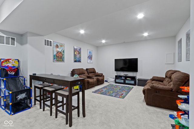 17359 Wilkes Way, Westfield, IN 46074 - carpeted living area featuring recessed lighting