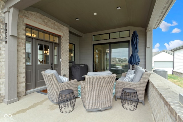 17359 Wilkes Way, Westfield, IN 46074 - view of patio / terrace with cooling unit and french doors