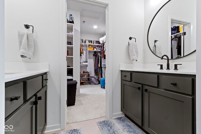 17359 Wilkes Way, Westfield, IN 46074 - bathroom featuring vanity and a spacious closet