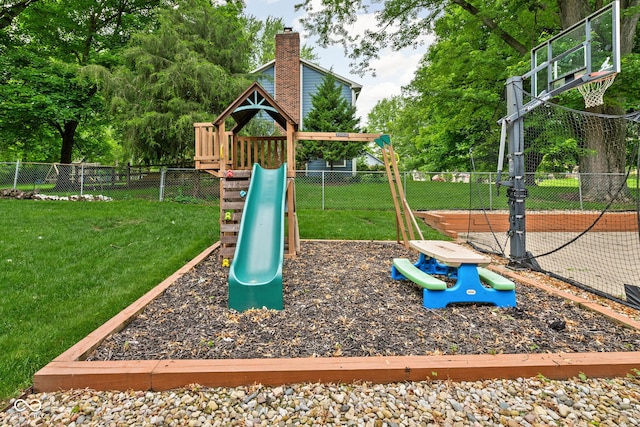 5412 Green Hills Dr, Brownsburg, IN 46112 - view of jungle gym featuring view of wooded area