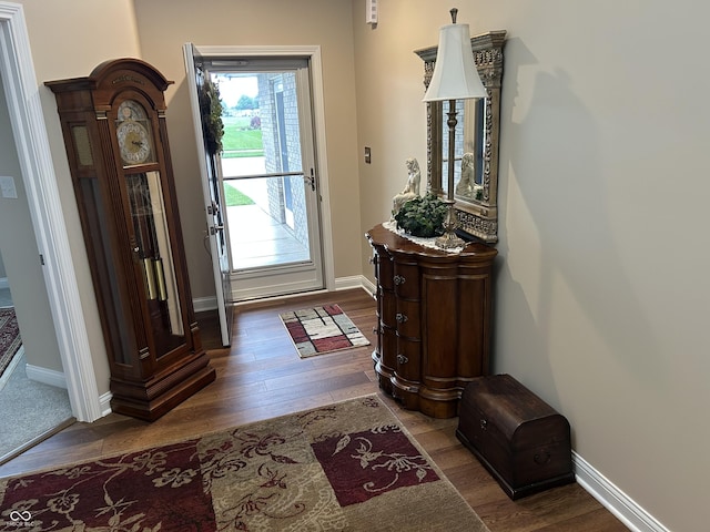 308 Bay Ridge Dr, Pendleton, IN 46064 - entryway with wood finished floors and baseboards