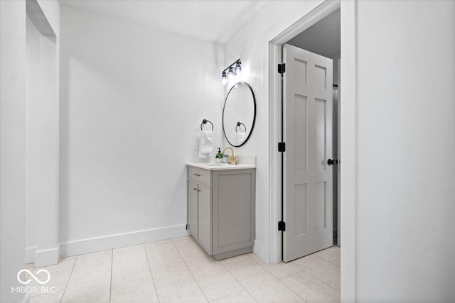 9605 W 100 S, Jamestown, IN 46147 - bathroom featuring vanity, baseboards, and tile patterned floors