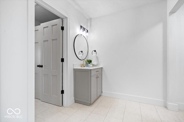 9605 W 100 S, Jamestown, IN 46147 - bathroom featuring vanity, baseboards, and tile patterned floors