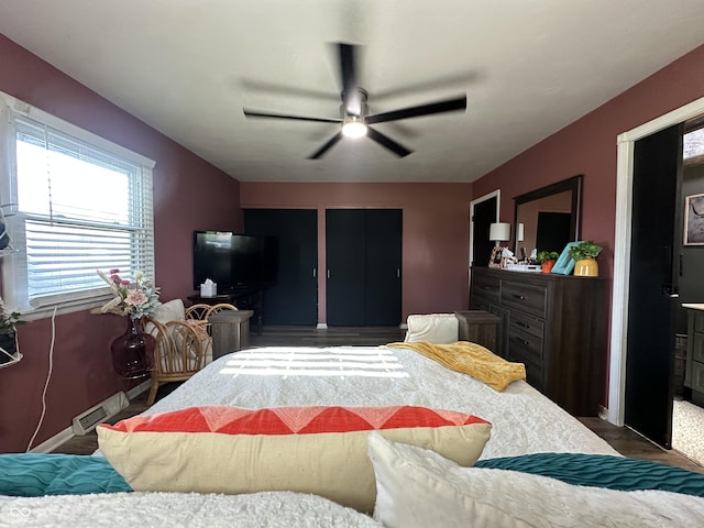 2028 Fairway Dr, Greencastle, IN 46135 - bedroom featuring ceiling fan and baseboards
