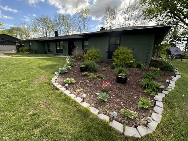 2028 Fairway Dr, Greencastle, IN 46135 - view of front of home with a front lawn and an attached garage