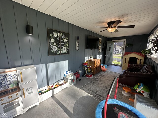 2028 Fairway Dr, Greencastle, IN 46135 - covered porch with ceiling fan