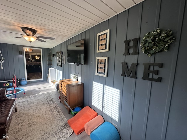2028 Fairway Dr, Greencastle, IN 46135 - porch featuring ceiling fan
