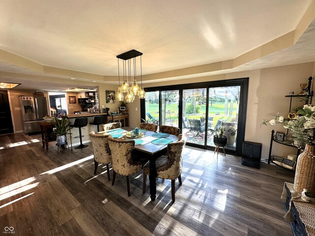 2028 Fairway Dr, Greencastle, IN 46135 - dining room with dark wood-style flooring