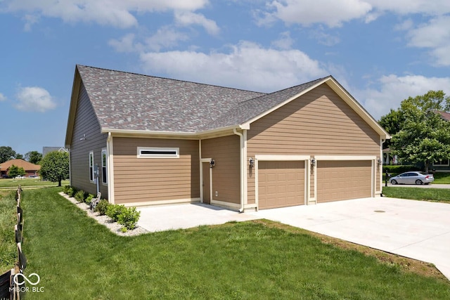 217 N Liberty Blvd, Mooresville, IN 46158 - view of front of home with a front yard, driveway, a garage, and roof with shingles
