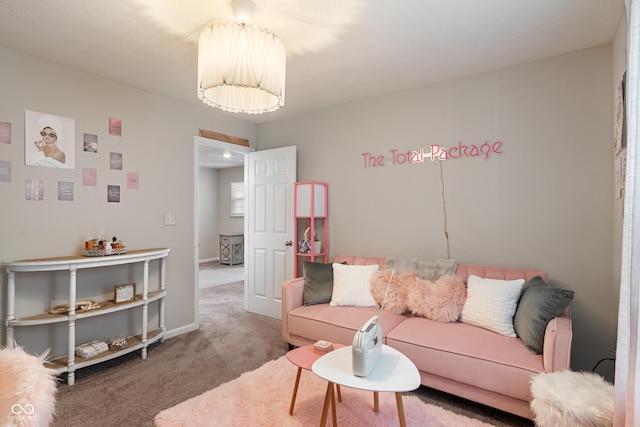 918 Cass Dr, Franklin, IN 46131 - living area featuring carpet and baseboards