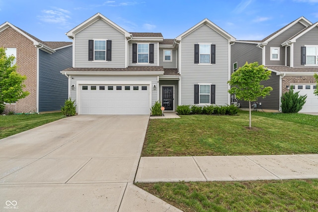918 Cass Dr, Franklin, IN 46131 - view of front of property with driveway, a front lawn, and an attached garage