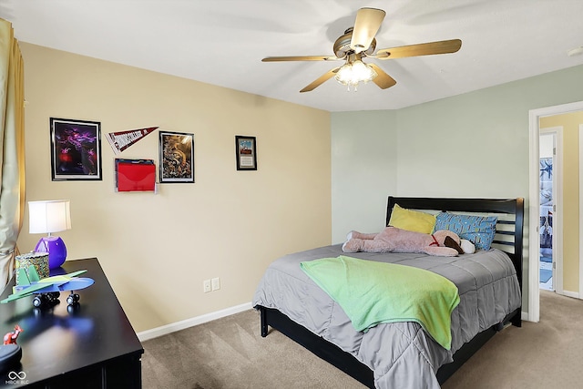2623 Senators Way, Indianapolis, IN 46217 - carpeted bedroom featuring baseboards and ceiling fan