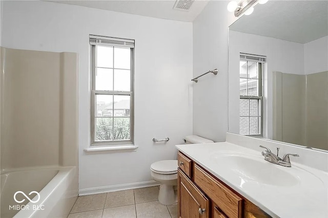 6707 Dovir Woods Dr, Sellersburg, IN 47172 - bathroom featuring vanity, toilet, tile patterned flooring, and baseboards