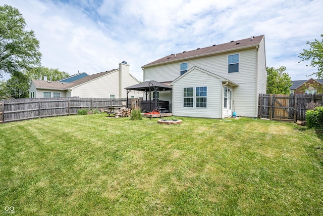 2730 Foxbriar Pl, Indianapolis, IN 46203 - rear view of property with a gazebo