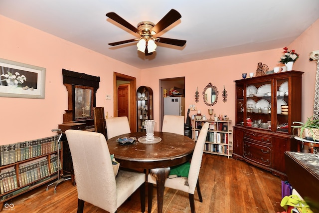 1106 W 4th St, Anderson, IN 46016 - dining space featuring a ceiling fan and hardwood / wood-style flooring