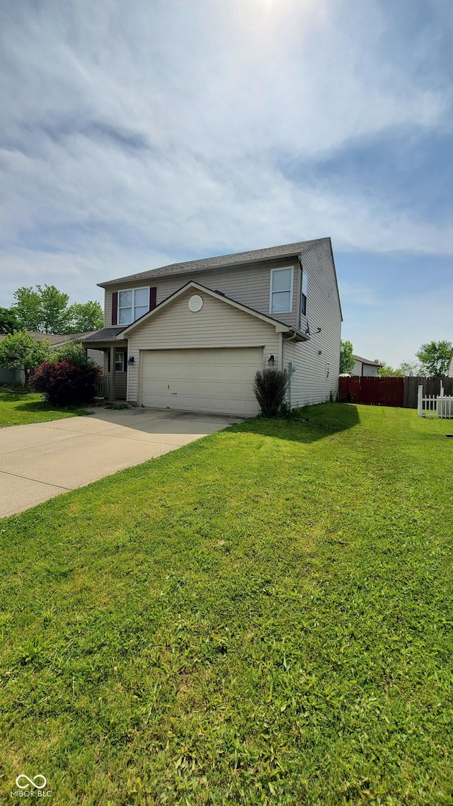 6637 Larkwood Ct, Indianapolis, IN 46241 - view of front facade featuring concrete driveway and a garage