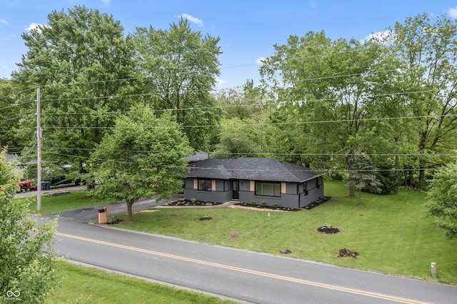8933 W 1050 S, Fortville, IN 46040 - view of front facade with a shingled roof and a front lawn