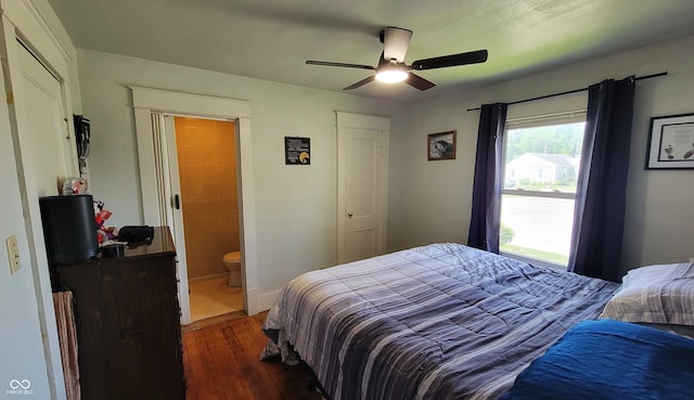 126 W W Blvd, Kokomo, IN 46902 - bedroom with dark wood-type flooring and ceiling fan