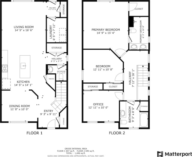 158 Handley St, Indianapolis, IN 46222 - home floor plan