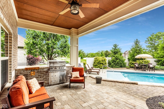 3335 Guilford Ln, Plainfield, IN 46168 - fenced backyard featuring a patio and ceiling fan