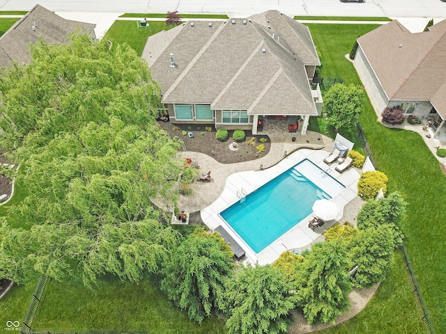 3335 Guilford Ln, Plainfield, IN 46168 - aerial view of property and surrounding area with a pool