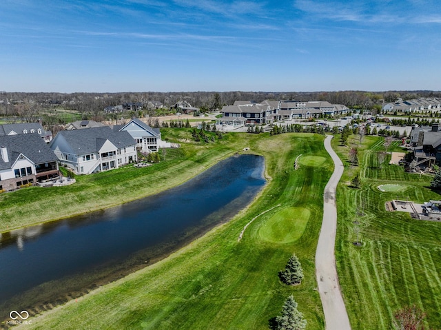 987 Oak Terrace Rd, Westfield, IN 46074 - aerial perspective of suburban area featuring a nearby body of water and a local golf course