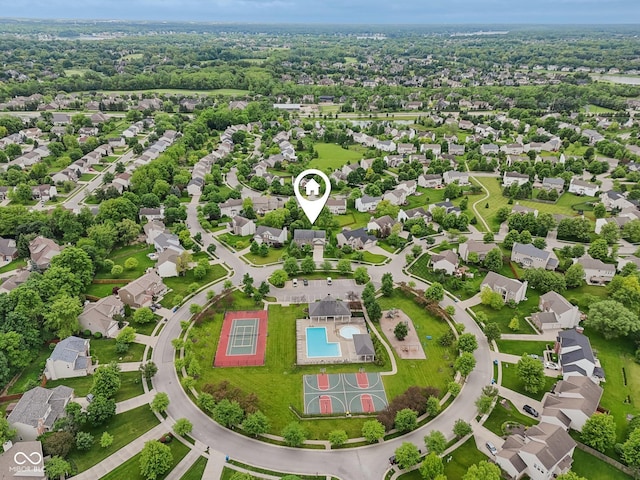 11844 Pine Meadow Cir, Fishers, IN 46037 - view of property location featuring a pool area and nearby suburban area
