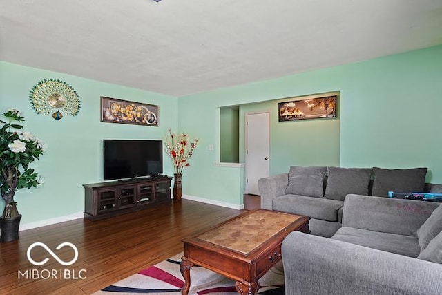 813 Boulder Rd, Indianapolis, IN 46217 - living area featuring wood finished floors and baseboards