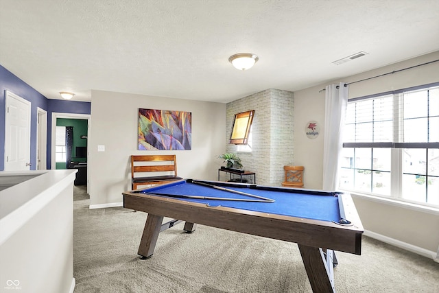 442 Mozart Dr, Greenfield, IN 46140 - rec room featuring light colored carpet, pool table, and baseboards