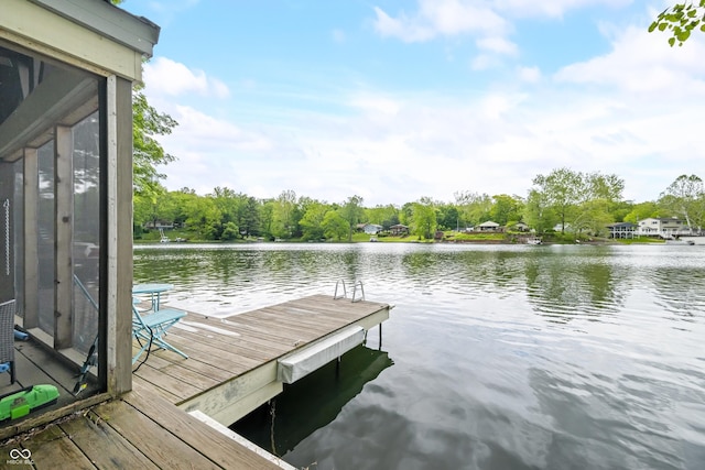 242 W Warford Dr, Princes Lakes, IN 46164 - dock area featuring a water view
