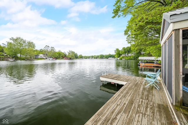 242 W Warford Dr, Princes Lakes, IN 46164 - dock area featuring a water view