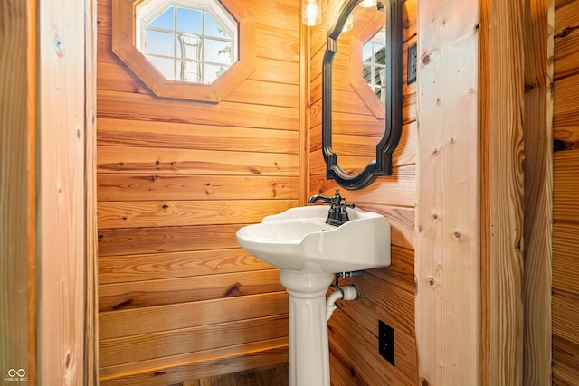 242 W Warford Dr, Princes Lakes, IN 46164 - bathroom with wooden walls
