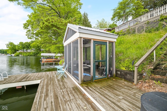 242 W Warford Dr, Princes Lakes, IN 46164 - dock with a water view