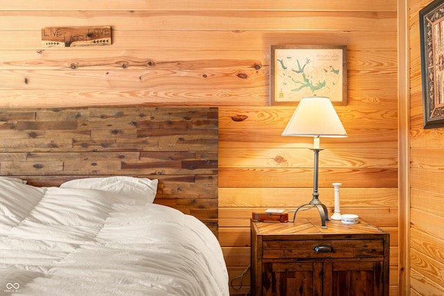 242 W Warford Dr, Princes Lakes, IN 46164 - bedroom featuring wooden walls