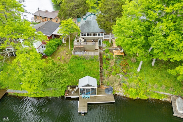 242 W Warford Dr, Princes Lakes, IN 46164 - view from above of property featuring a nearby body of water