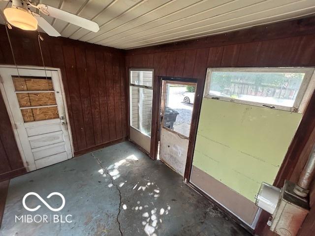 1527 Main St, Beech Grove, IN 46107 - view of unfurnished sunroom