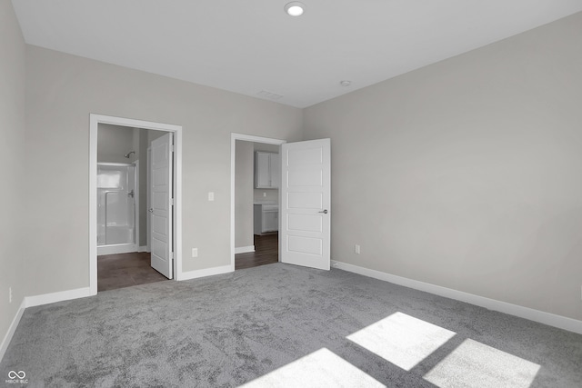 633 Bridgeman Rd, Avon, IN 46123 - unfurnished bedroom with carpet, baseboards, recessed lighting, and ensuite bath