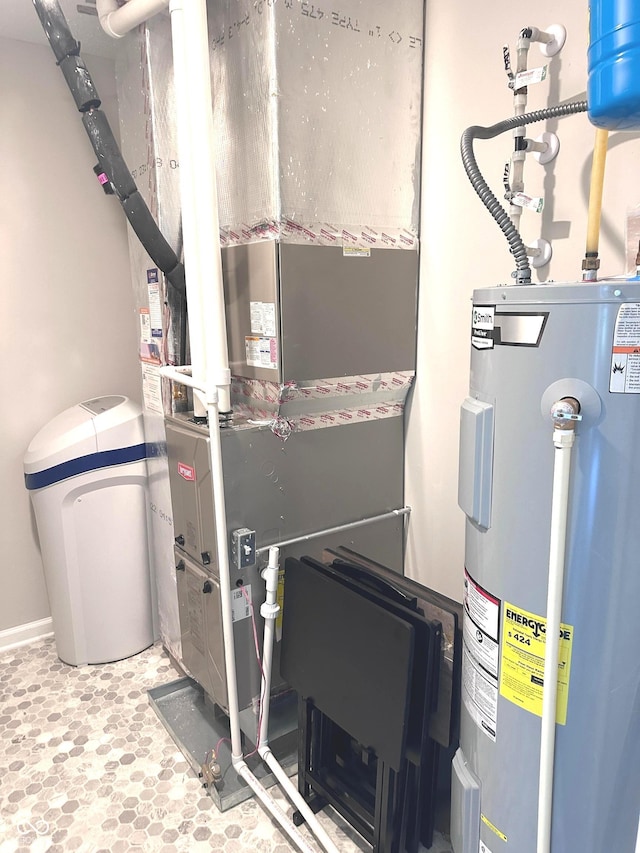 1056 Bent Branch Ln, Greenwood, IN 46143 - utility room featuring electric water heater