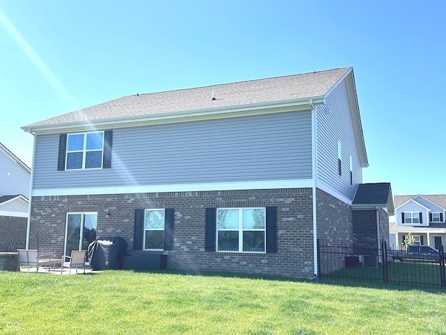 1056 Bent Branch Ln, Greenwood, IN 46143 - rear view of house with brick siding