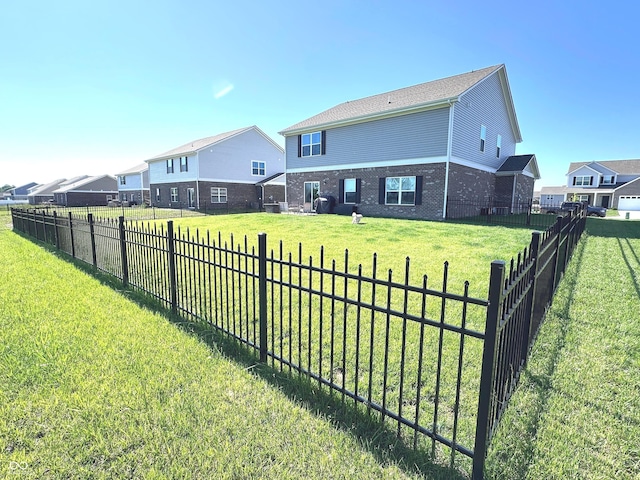 1056 Bent Branch Ln, Greenwood, IN 46143 - rear view of house featuring brick siding and a residential view