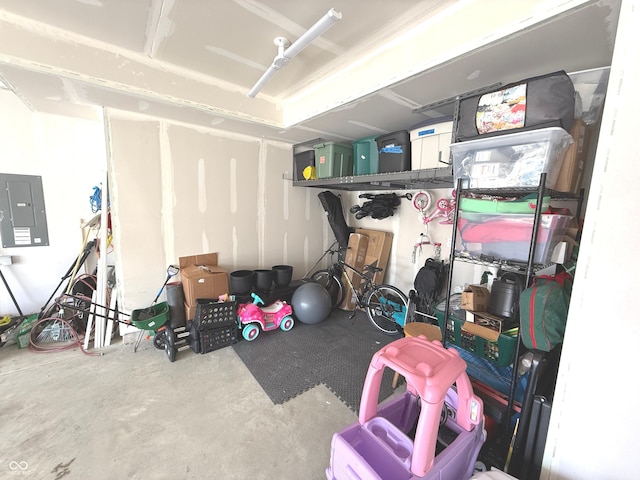 1056 Bent Branch Ln, Greenwood, IN 46143 - garage featuring electric panel