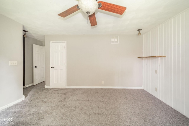 2544 N E Raintree Dr, New Castle, IN 47362 - carpeted spare room with a ceiling fan and baseboards