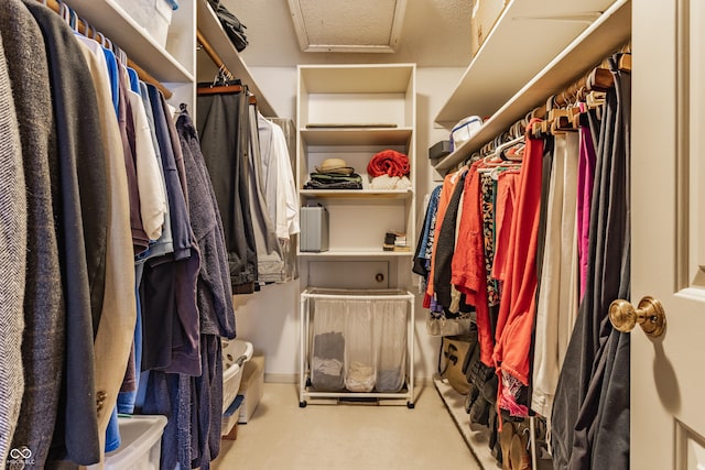 5326 White Marsh Ln, Indianapolis, IN 46226 - spacious closet featuring attic access and carpet