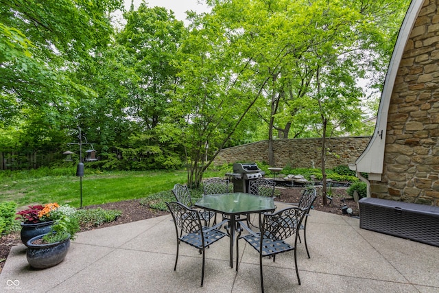 5326 White Marsh Ln, Indianapolis, IN 46226 - view of patio featuring outdoor dining space and area for grilling