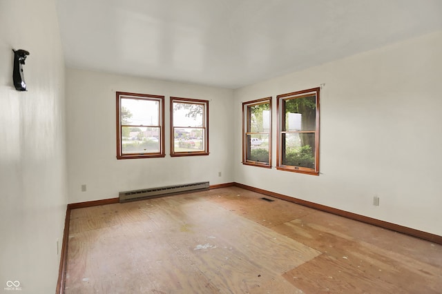 6580 N US Highway 31, Whiteland, IN 46184 - unfurnished room with a baseboard radiator, plenty of natural light, and baseboards