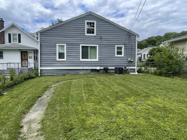 3636 Crescent Ave, Indianapolis, IN 46208 - rear view of house with central AC unit