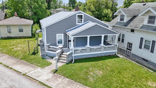3636 Crescent Ave, Indianapolis, IN 46208 - view of front of house with a porch and a front yard