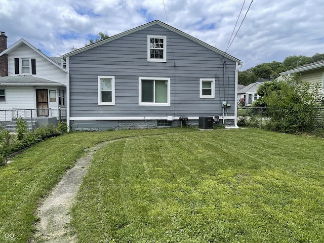 3636 Crescent Ave, Indianapolis, IN 46208 - rear view of house featuring central AC