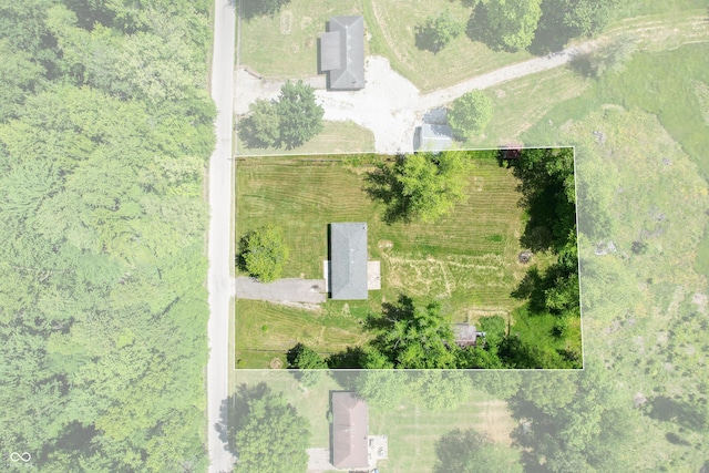1440 N County Road 275 E, North Vernon, IN 47265 - aerial view of property and surrounding area with property parcel outlined