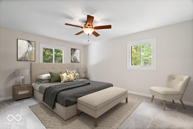 11123 Haverstick Rd, Carmel, IN 46033 - bedroom featuring multiple windows, light colored carpet, and baseboards